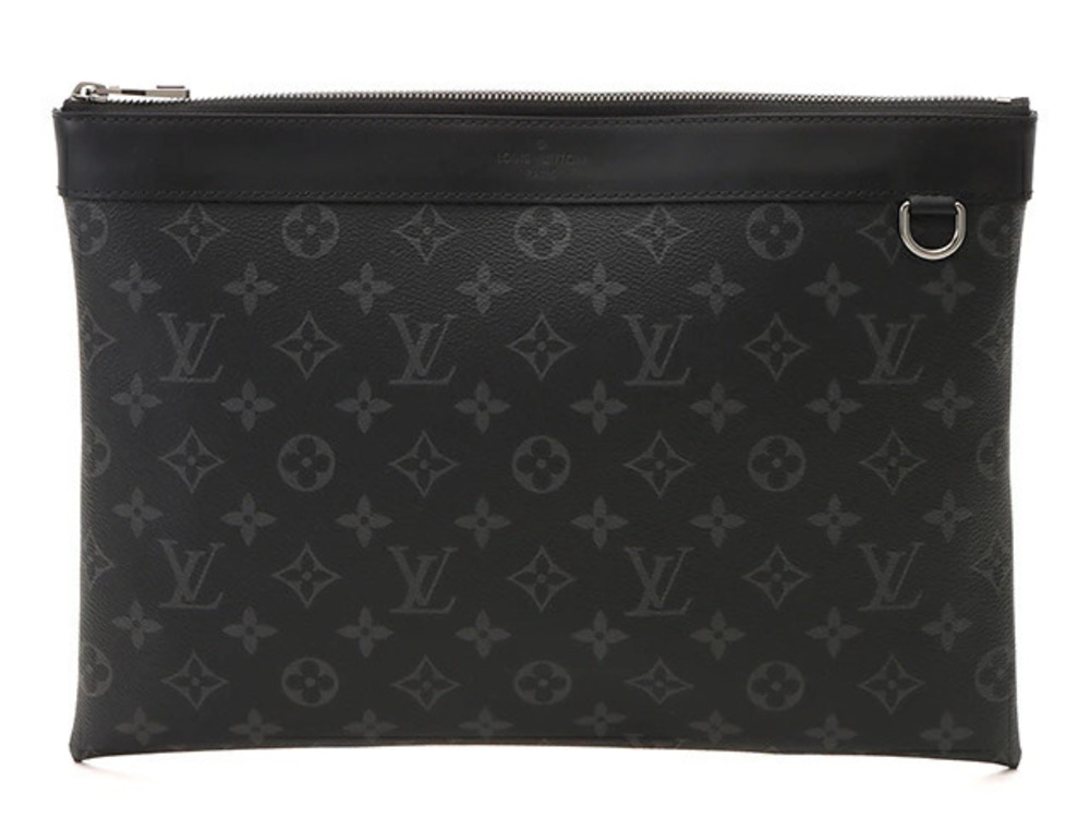 LOUIS VUITTON Clutch Bag Pochette Discovery Monogram Eclipse Black